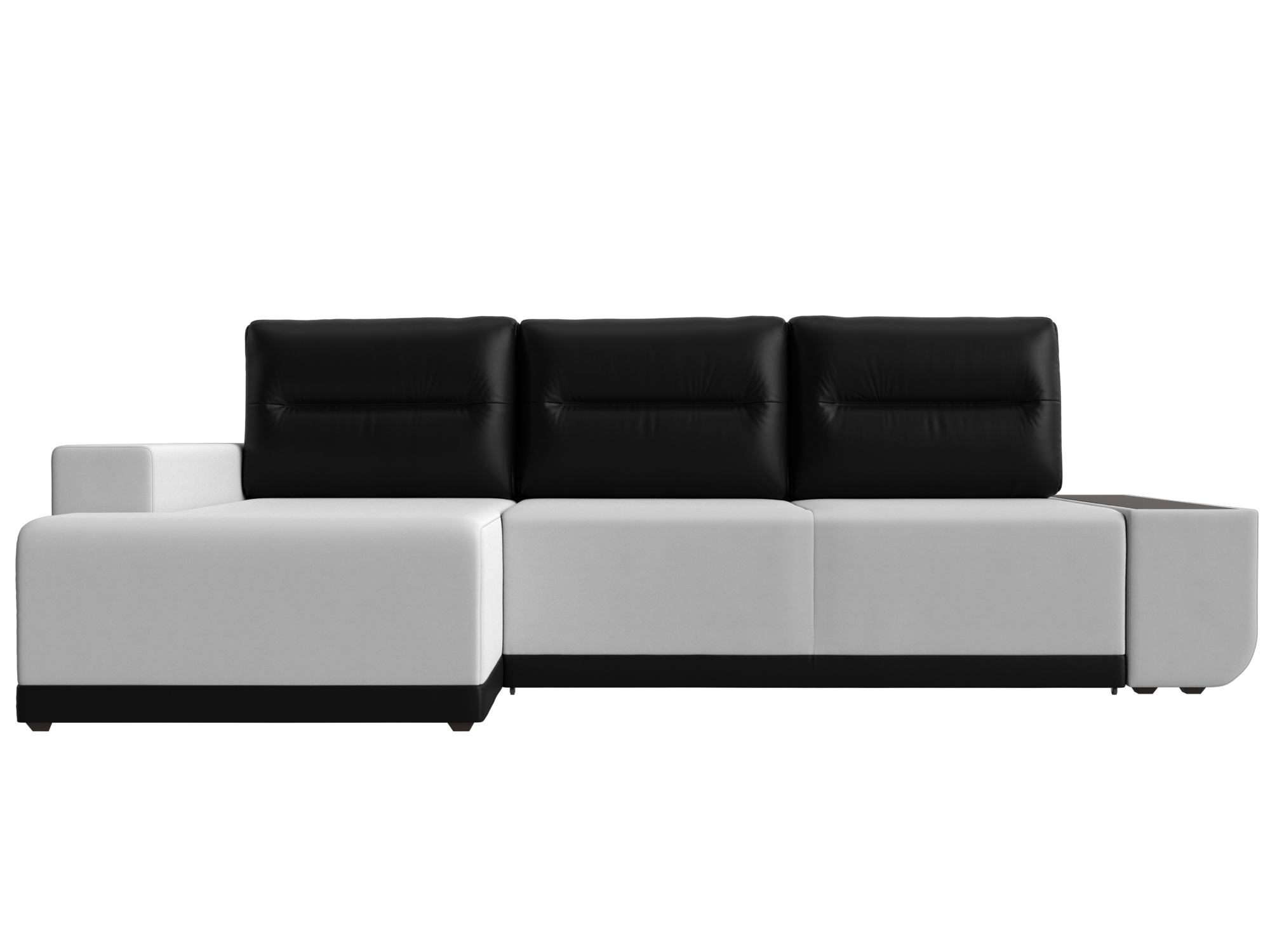 Угловой диван Чикаго левый угол (Белый\Черный)