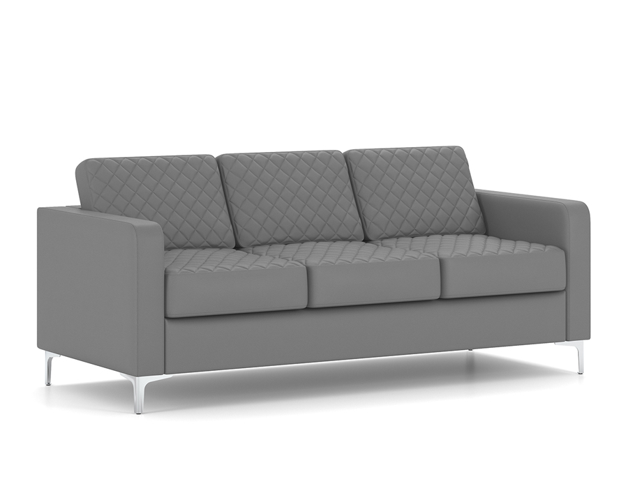 Трёхместный офисный диван CHAIRMAN АКТИВ серый