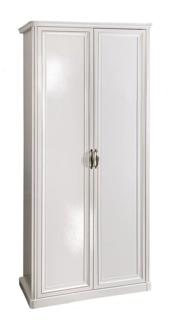 Шкаф Натали 2-дверный без зеркал белый глянец