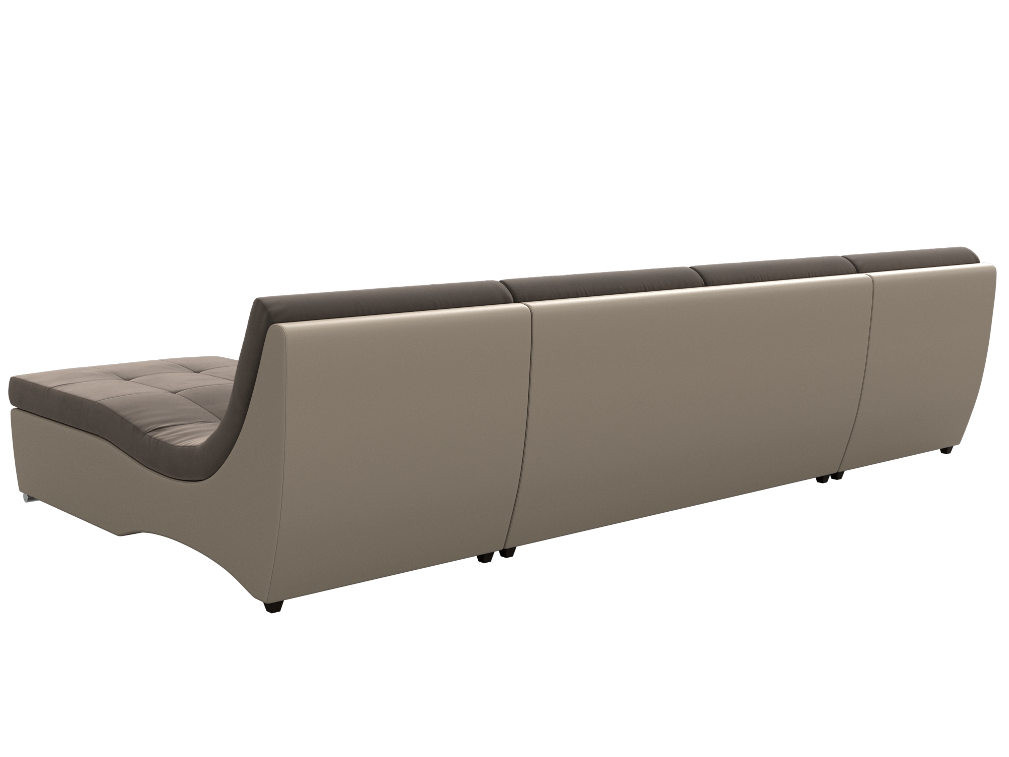 П-образный модульный диван Монреаль (Коричневый\Бежевый)