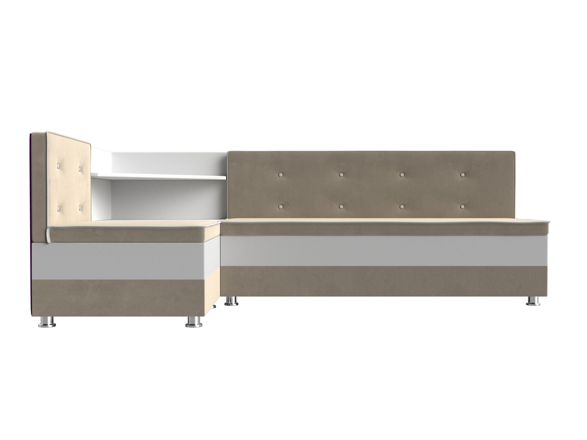 Кухонный угловой диван Милан левый угол (Бежевый)