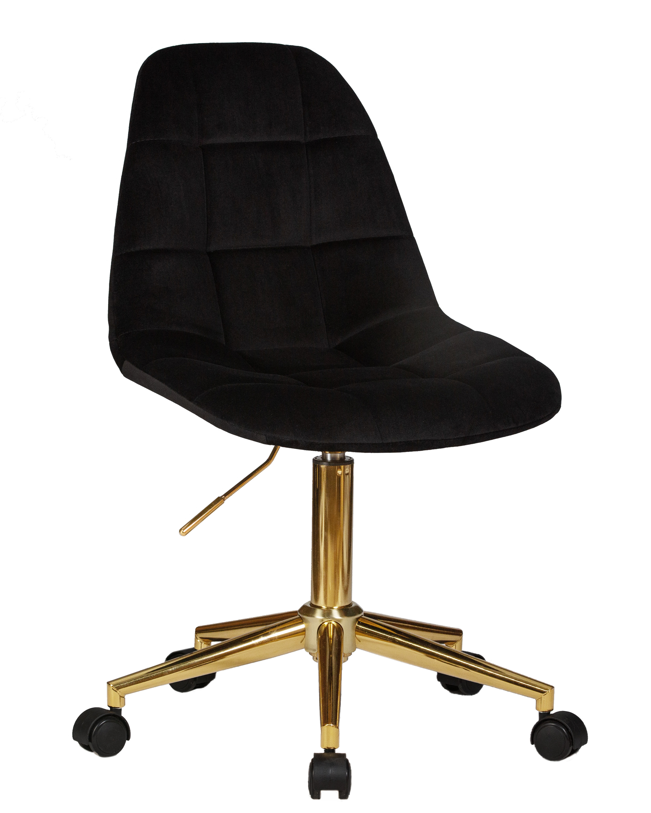 Офисное кресло для персонала DOBRIN MONTY GOLD (чёрный велюр (MJ9-101))
