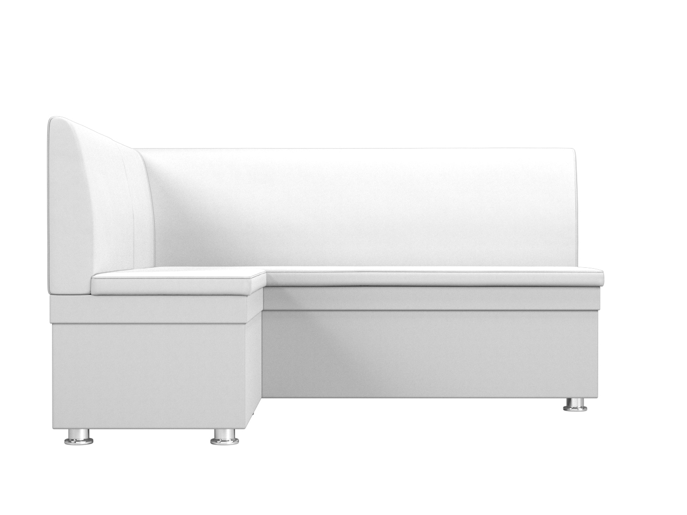Кухонный угловой диван Уют левый угол (Белый)