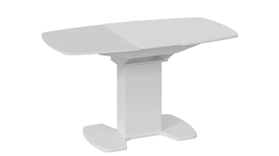 Стол обеденный Портофино - СМ(ТД)-105.01.11(1) Белый глянец, Стекло белое