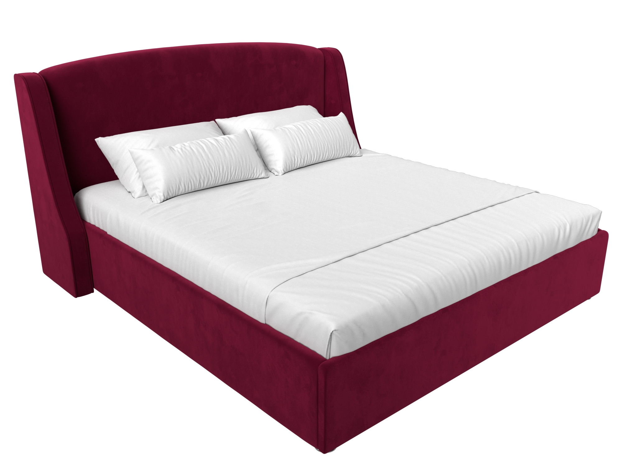 Интерьерная кровать Лотос 160 (Бордовый)