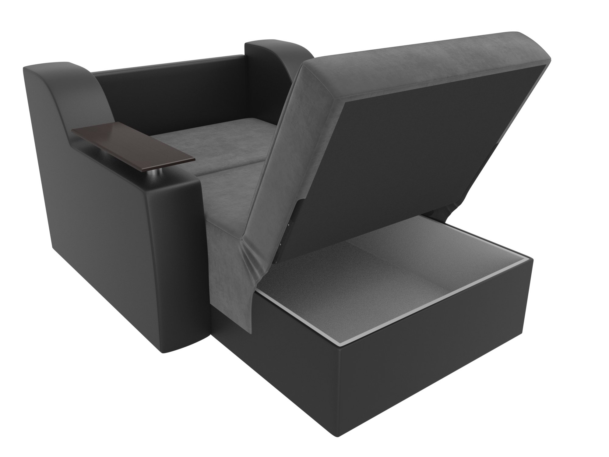 Кресло-кровать Сенатор 80 (Серый\Черный)