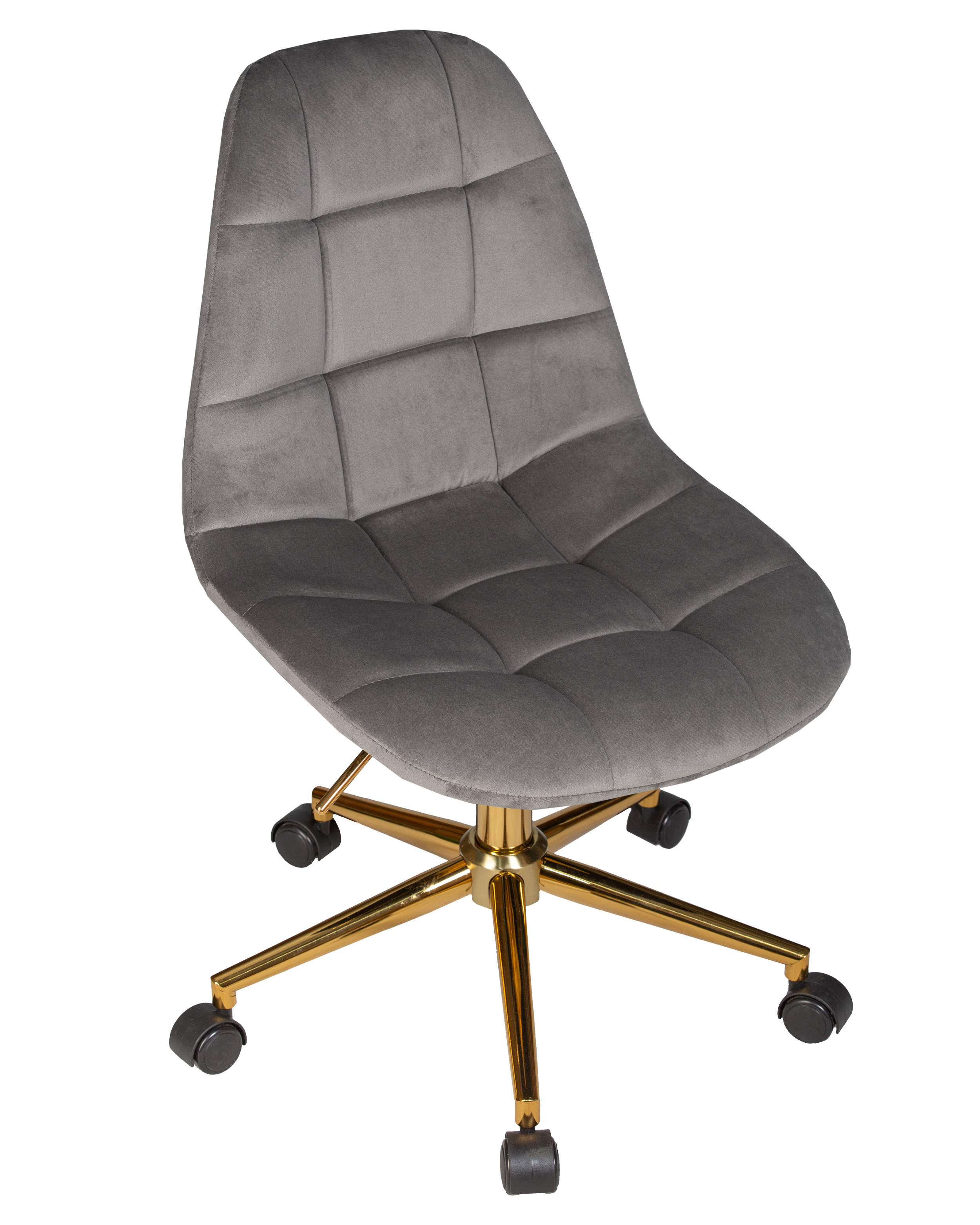 Офисное кресло для персонала DOBRIN DIANA (серый велюр (MJ9-75))