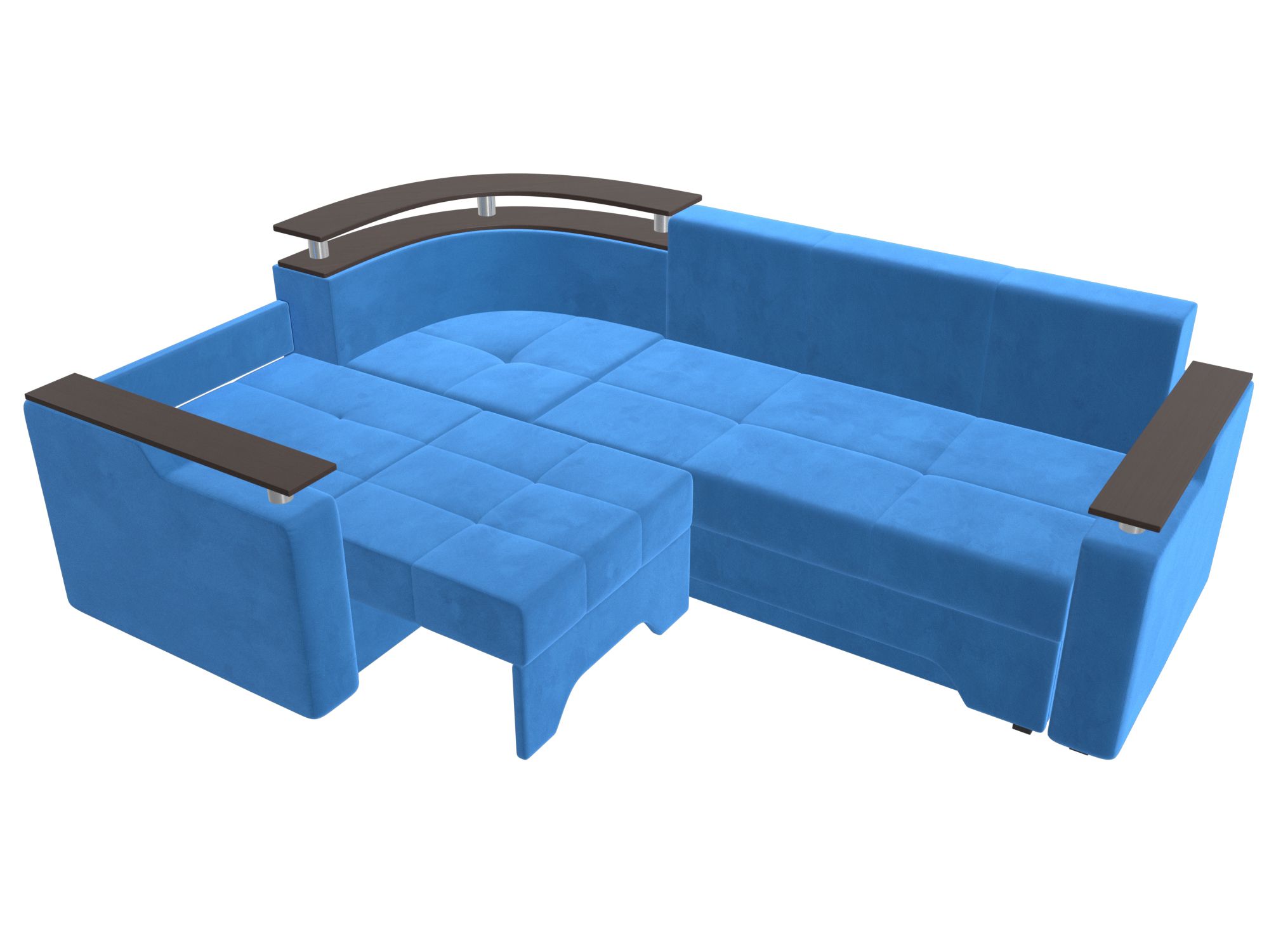 Угловой диван Комфорт левый угол (Голубой)