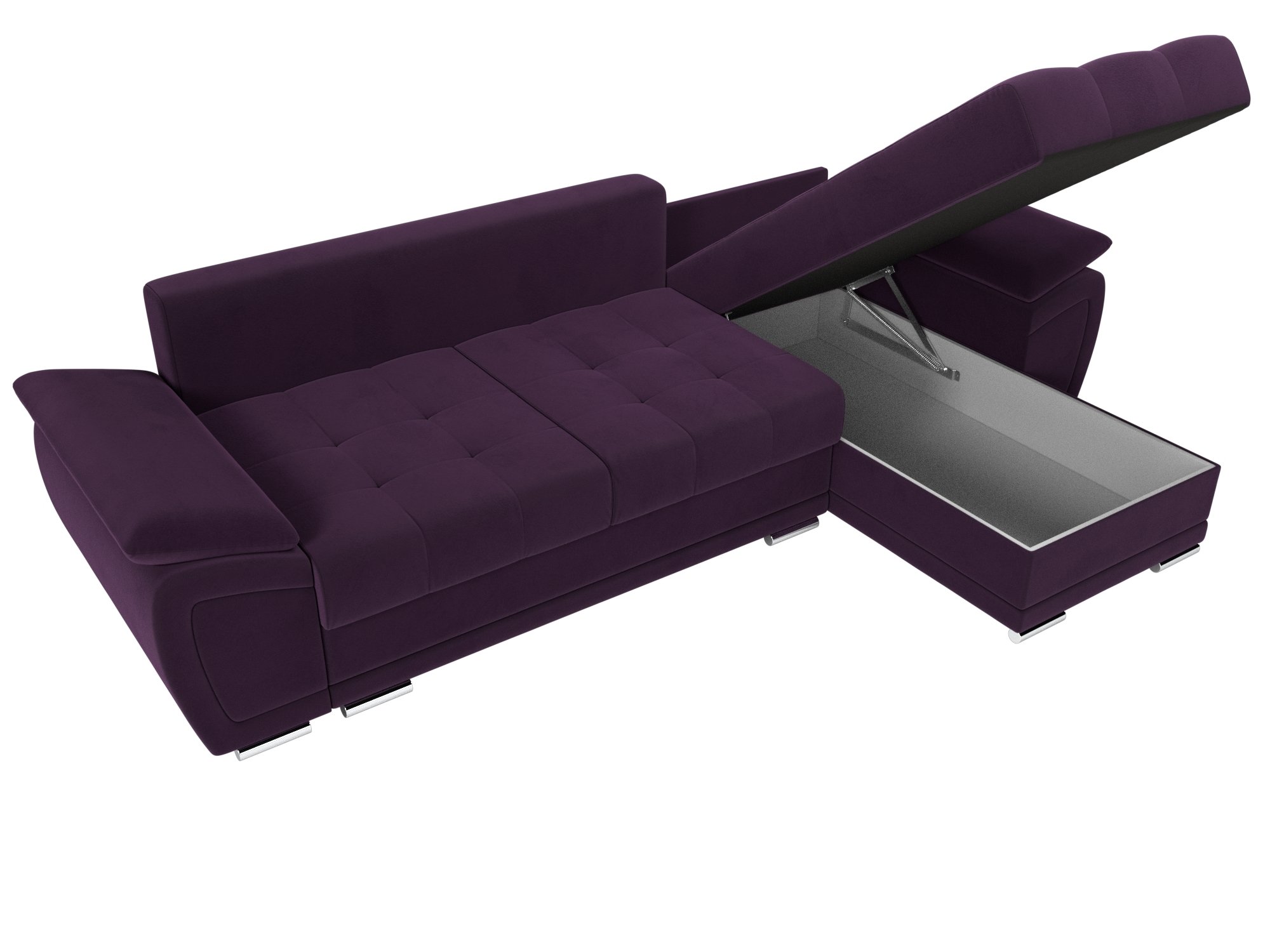 Угловой диван Нэстор правый угол (Фиолетовый)
