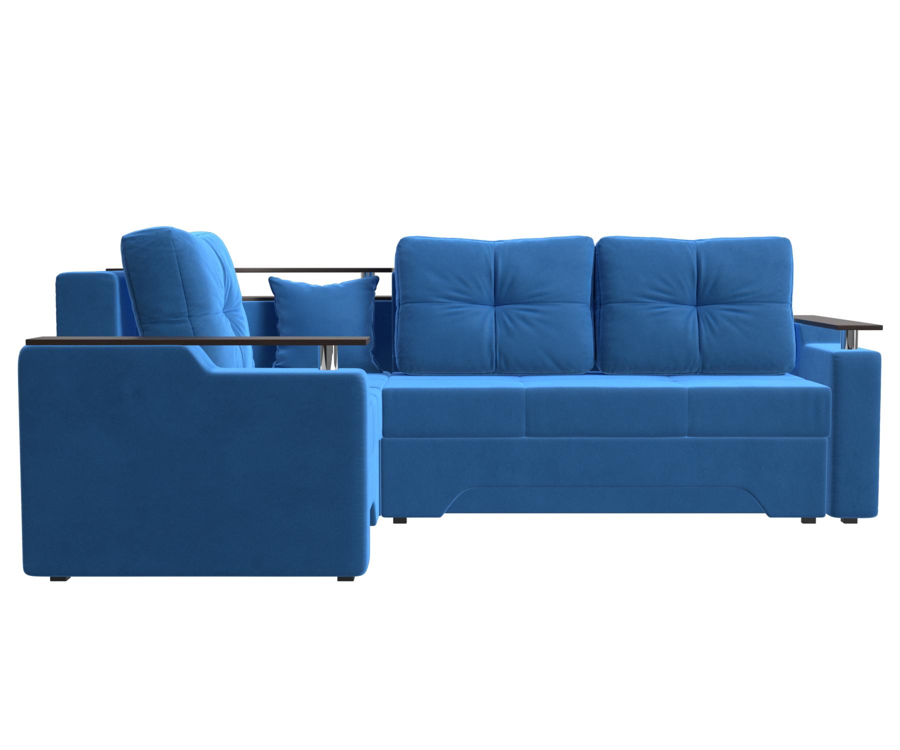 Угловой диван Комфорт левый угол (Голубой)