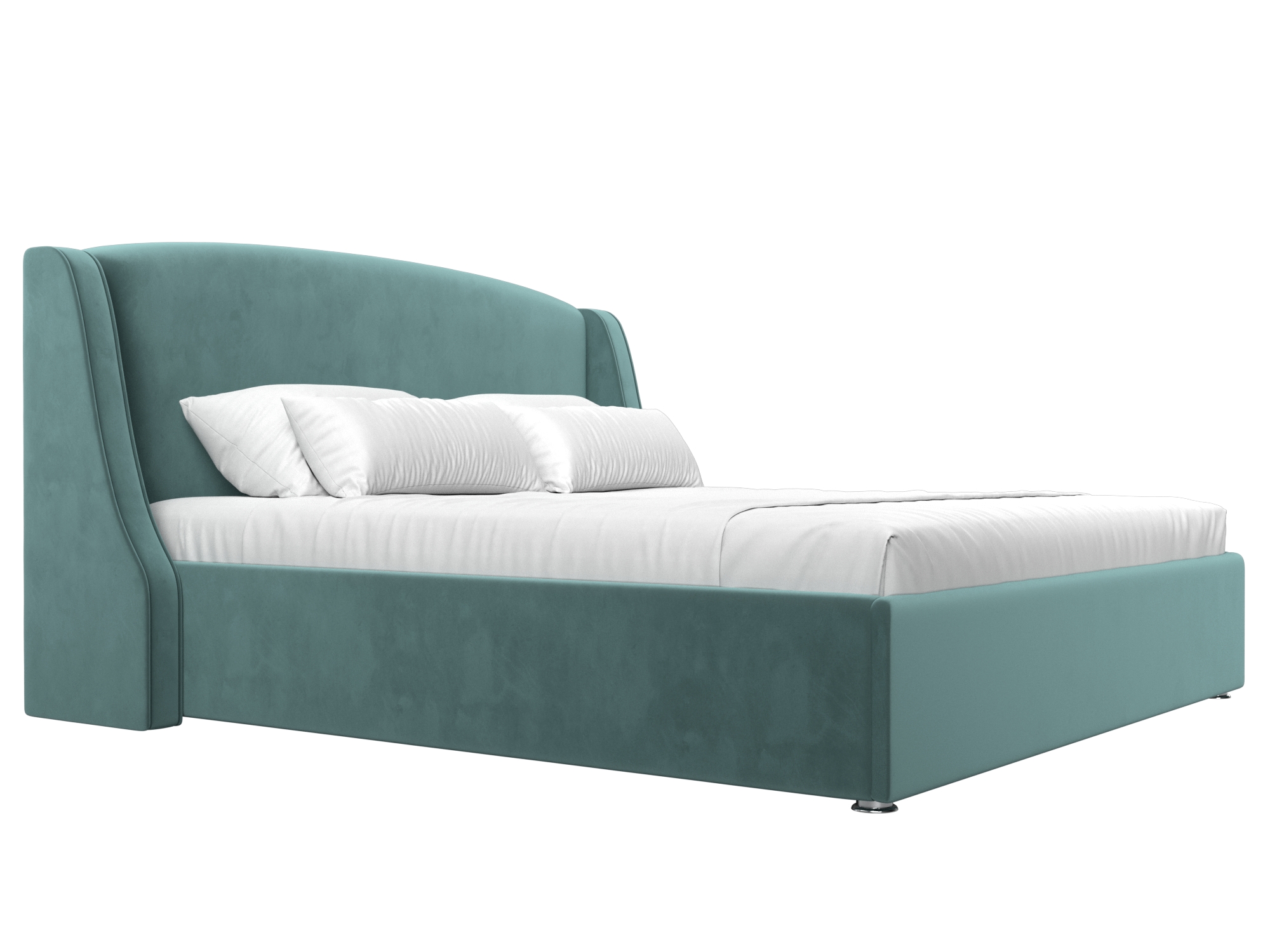 Интерьерная кровать Лотос 160 (бирюзовый)