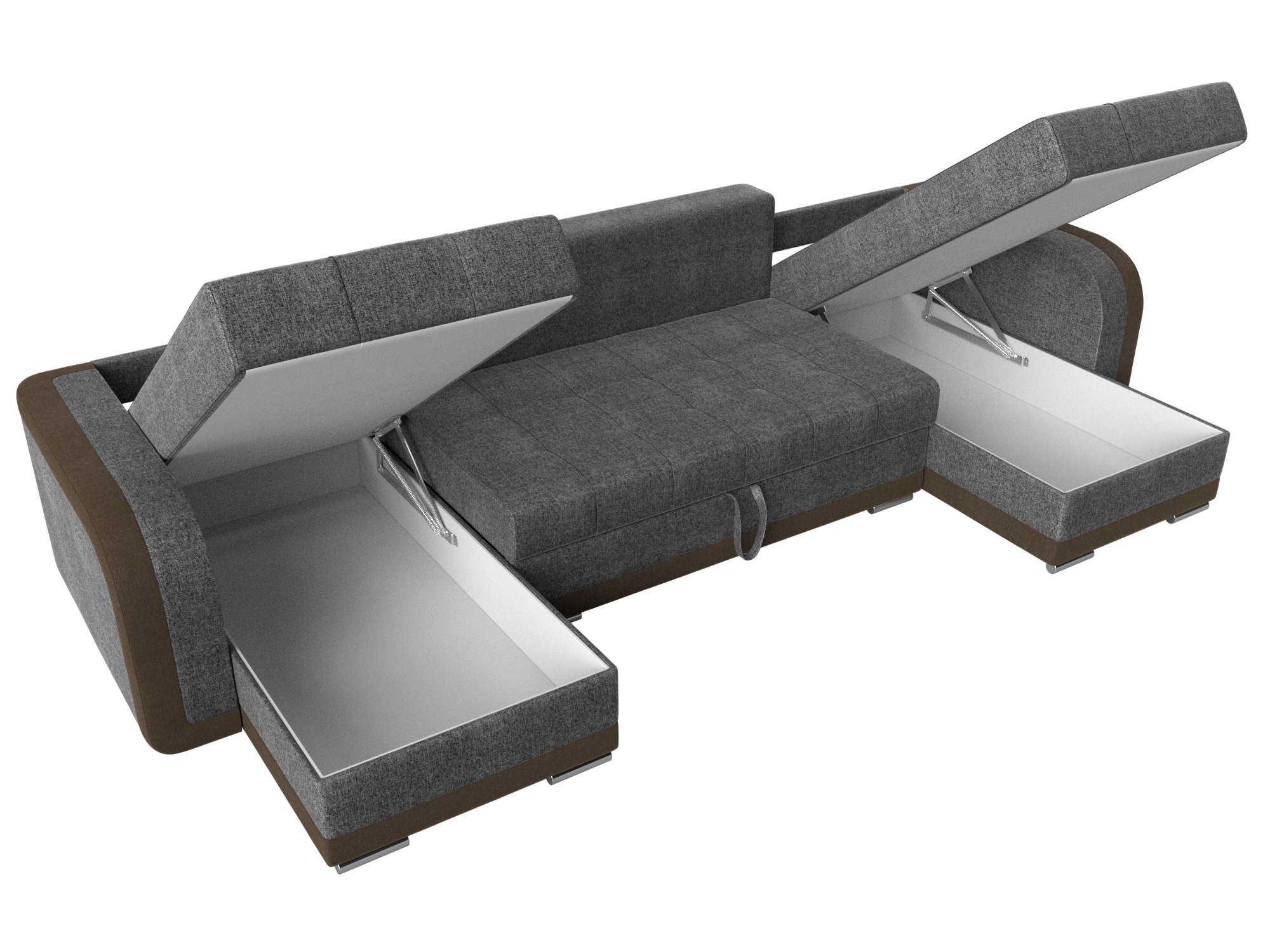 П-образный диван Марсель (Серый\Коричневый)