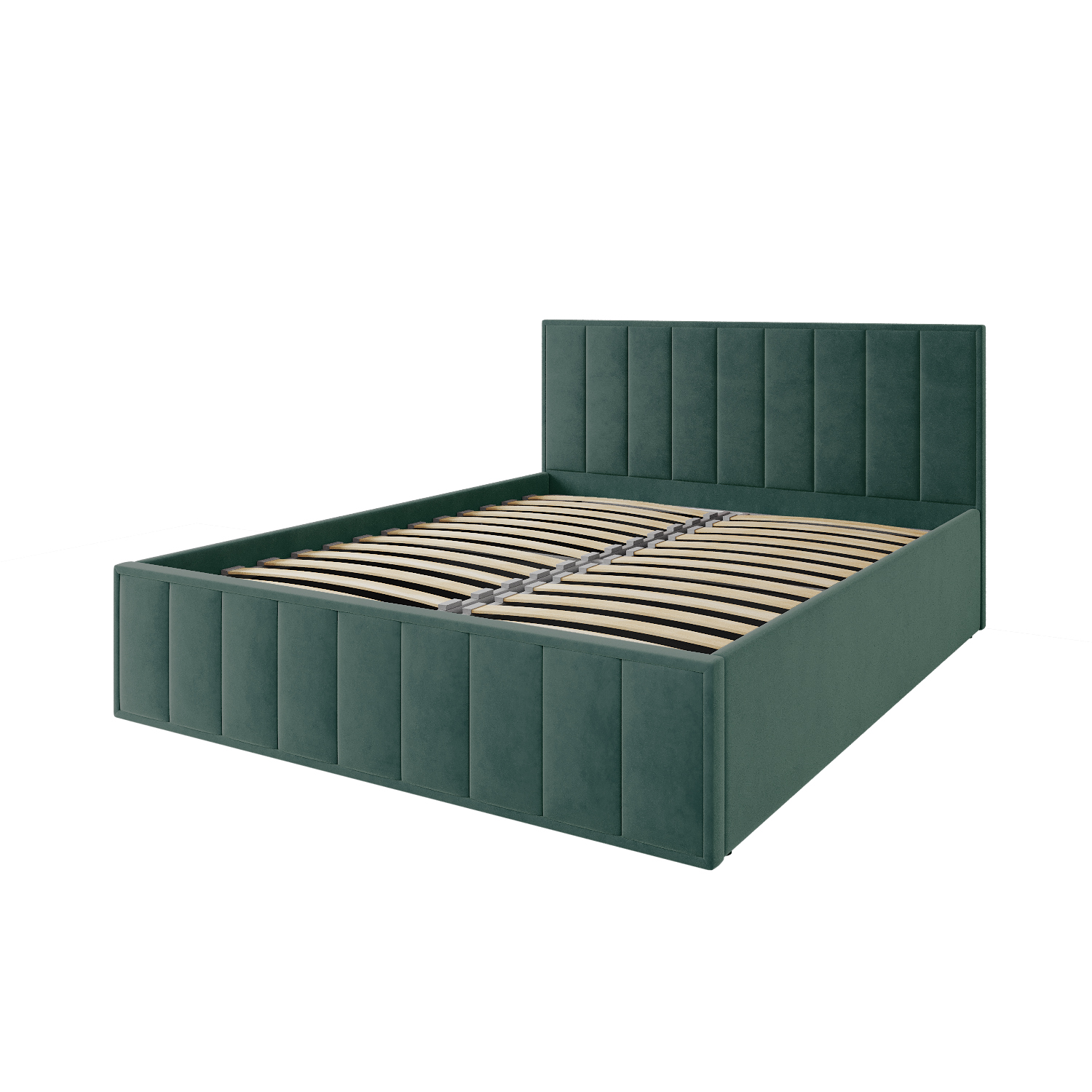 Мягкая кровать Лана 1,8 с подъемным механизмом (зеленый велюр)