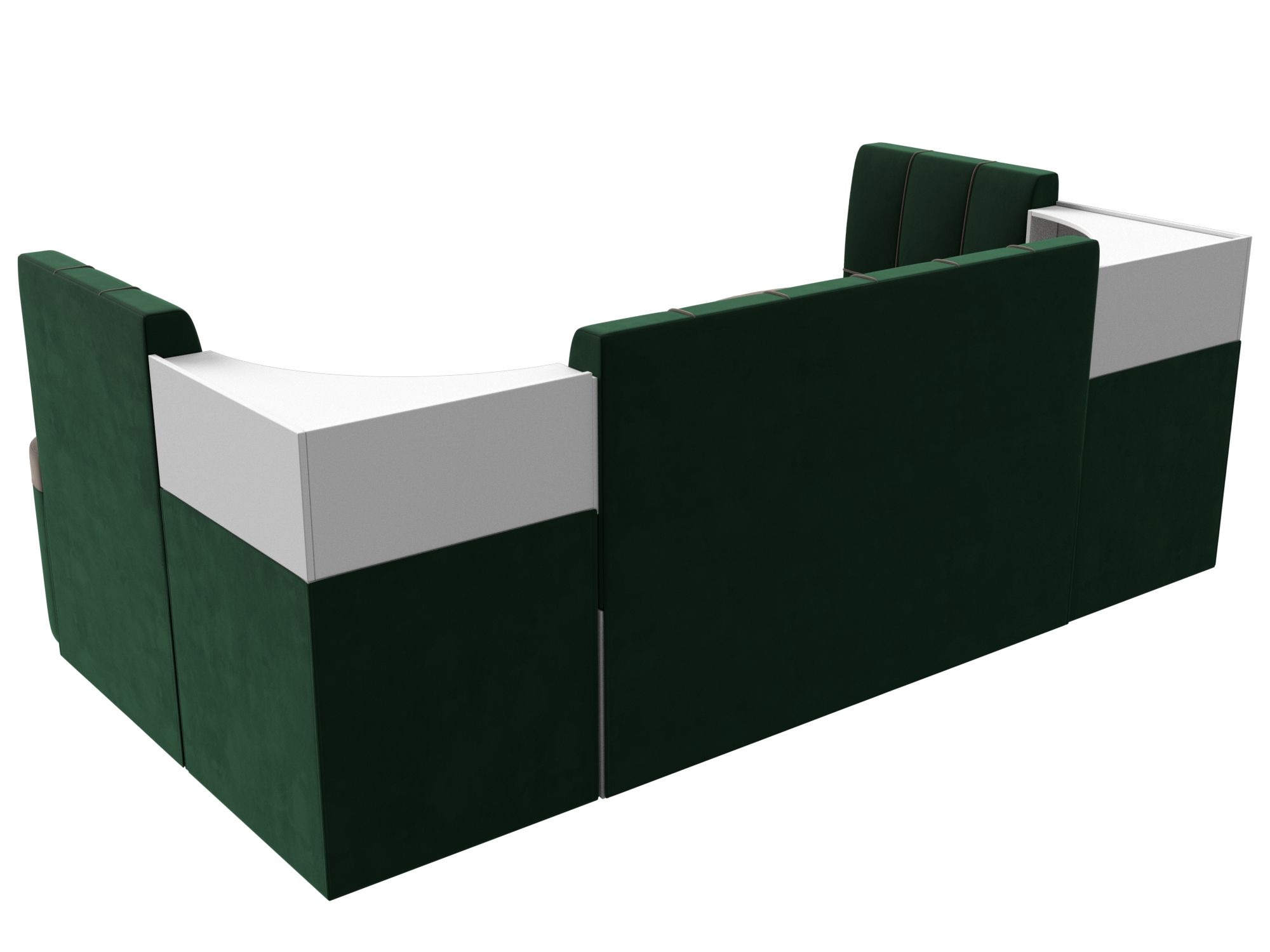 П-образный диван Тефида (Коричневый\Зеленый)
