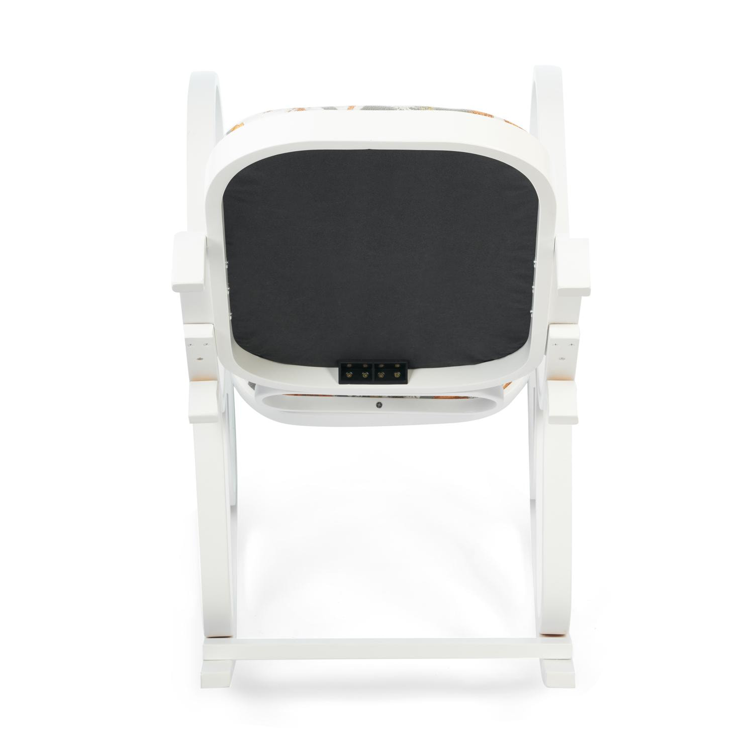 Кресло-качалка mod. AX3002-2 белый #10, ткань орнамент