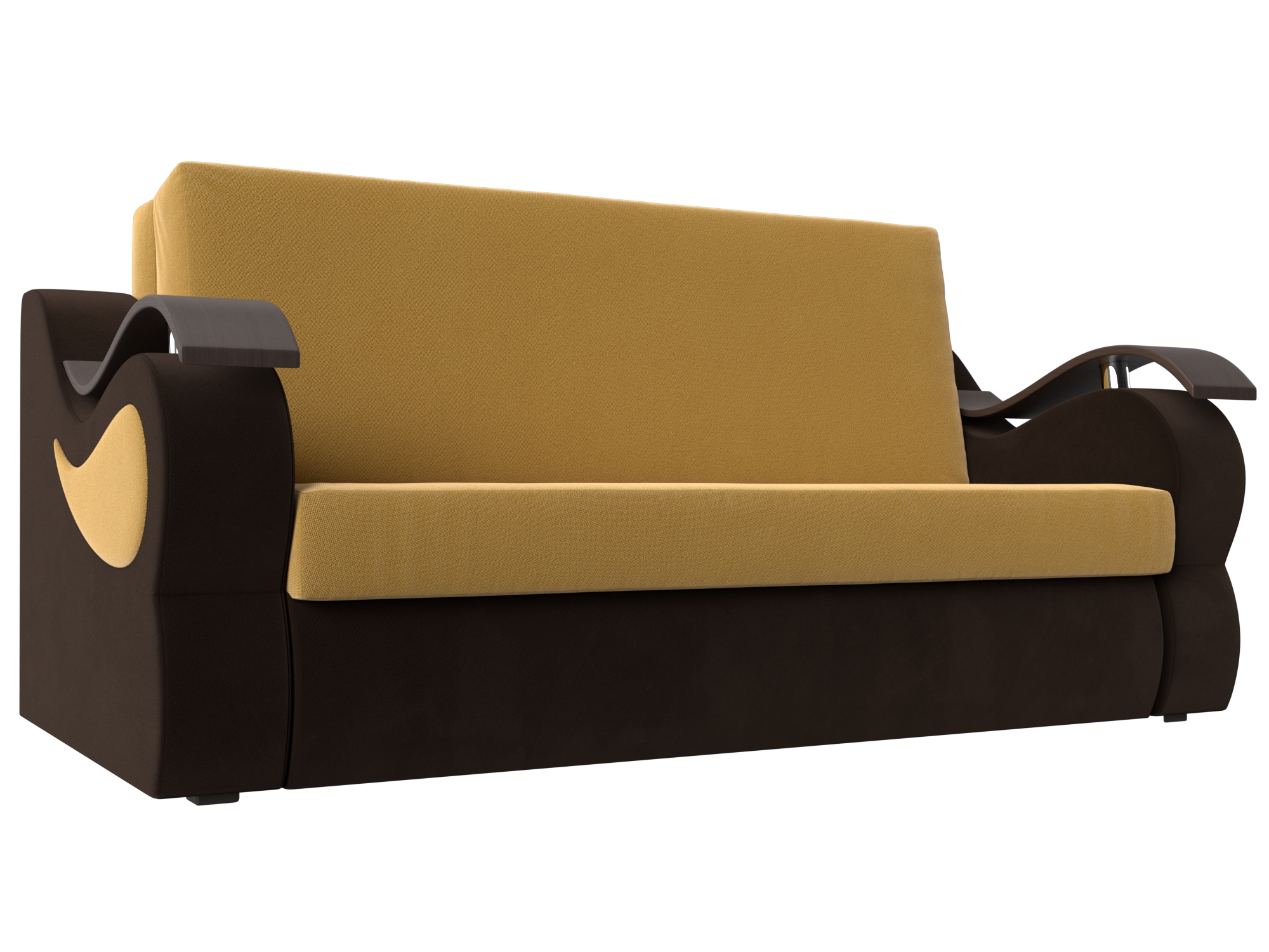 Прямой диван Меркурий 160 (Желтый\коричневый)