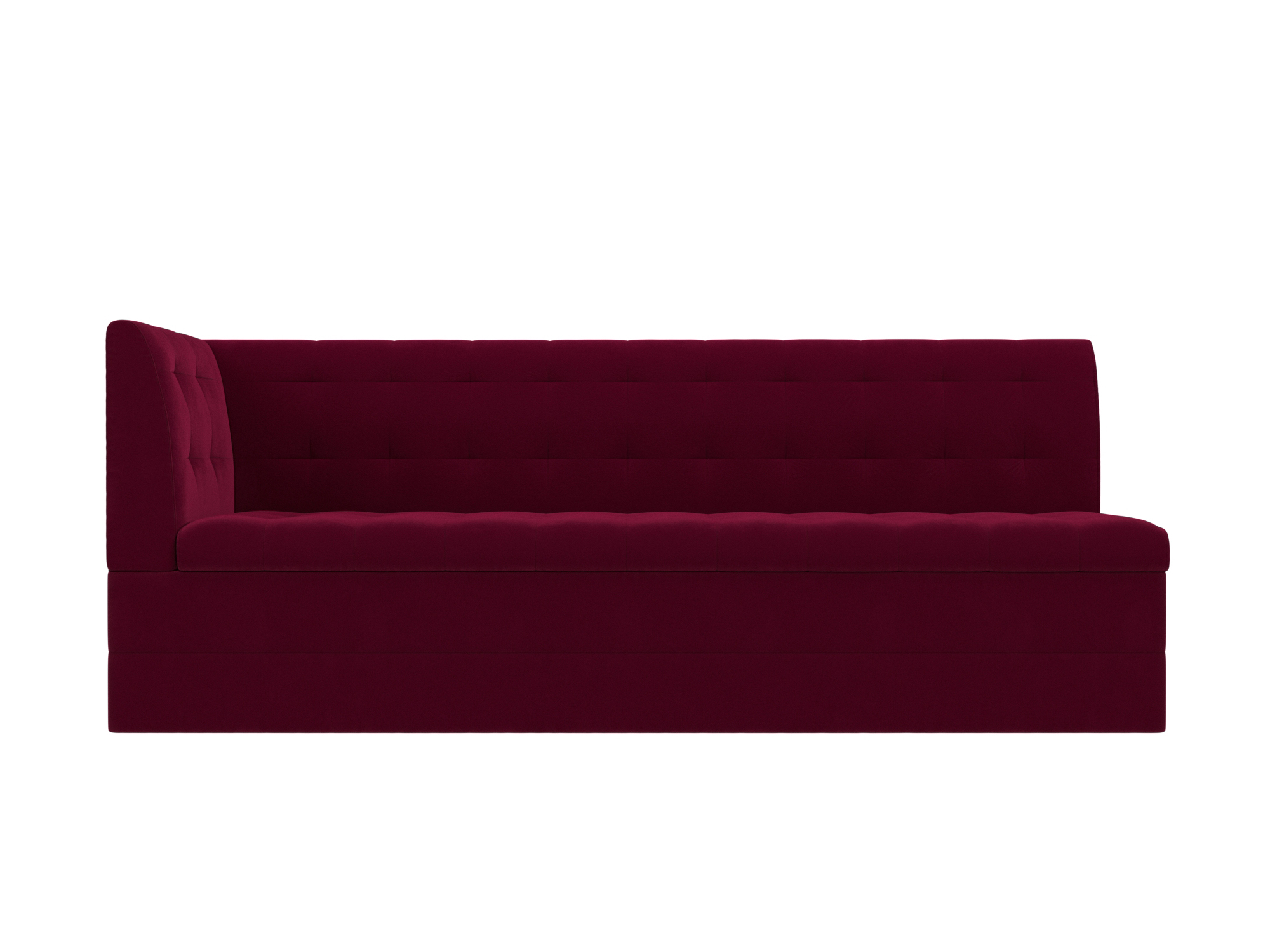 Кухонный диван Бриз с углом слева (Бордовый)