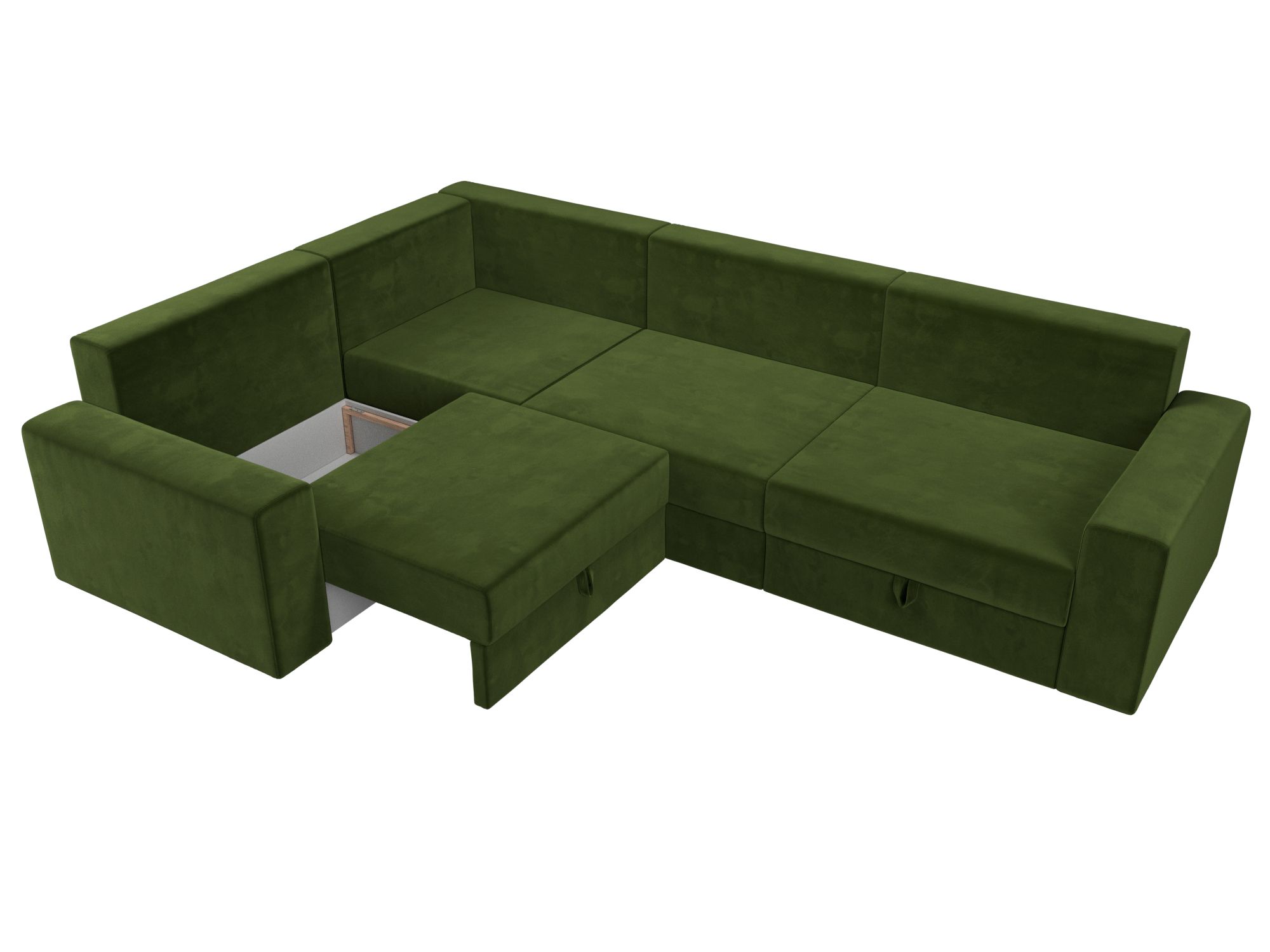 Угловой диван Майами Long левый угол (Зеленый)
