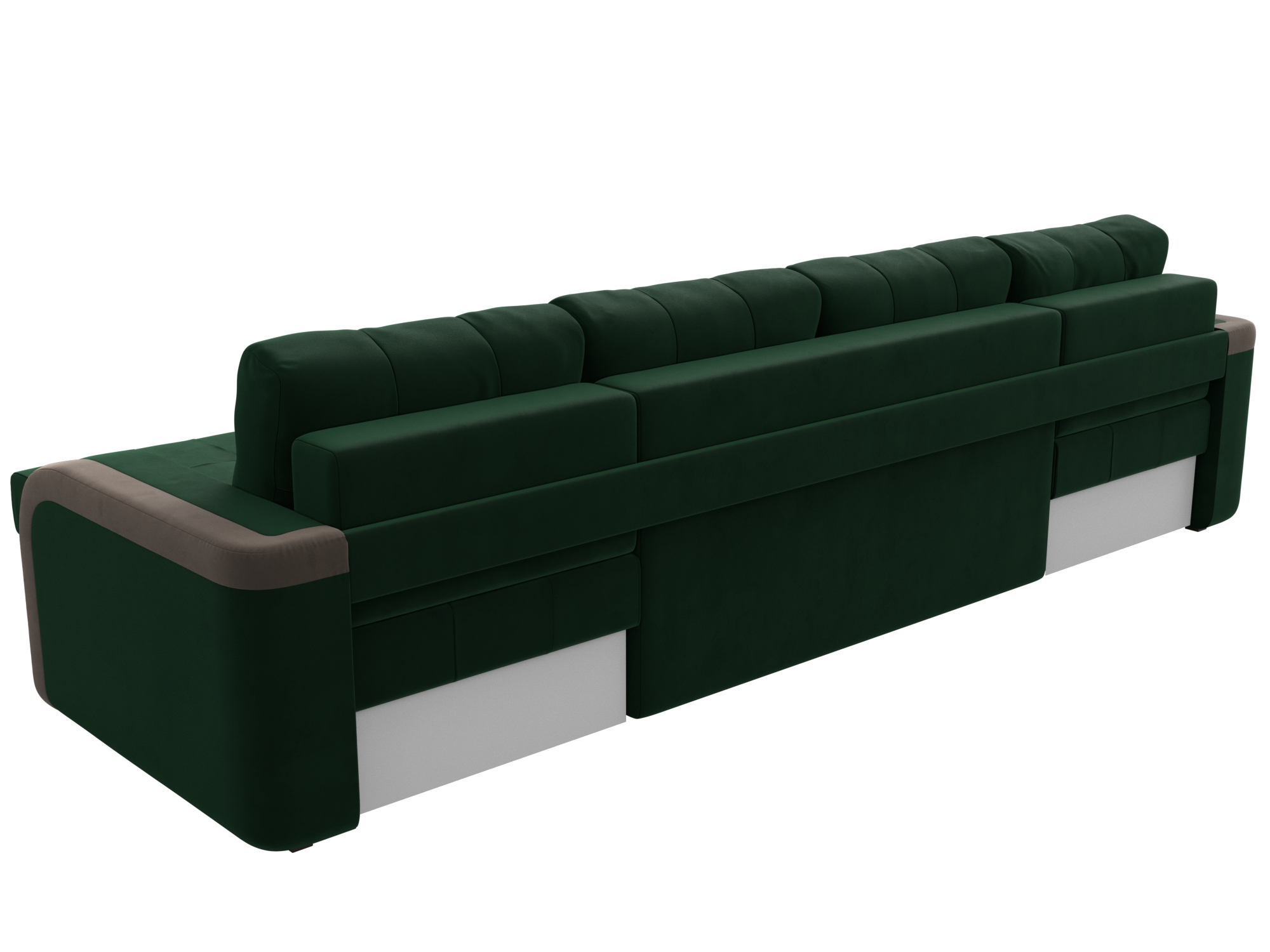 П-образный диван Марсель (Зеленый\Коричневый)