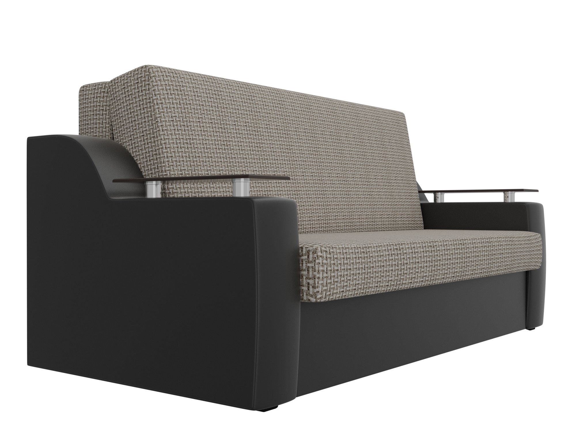 Прямой диван аккордеон Сенатор 140 (Корфу 02\черный)