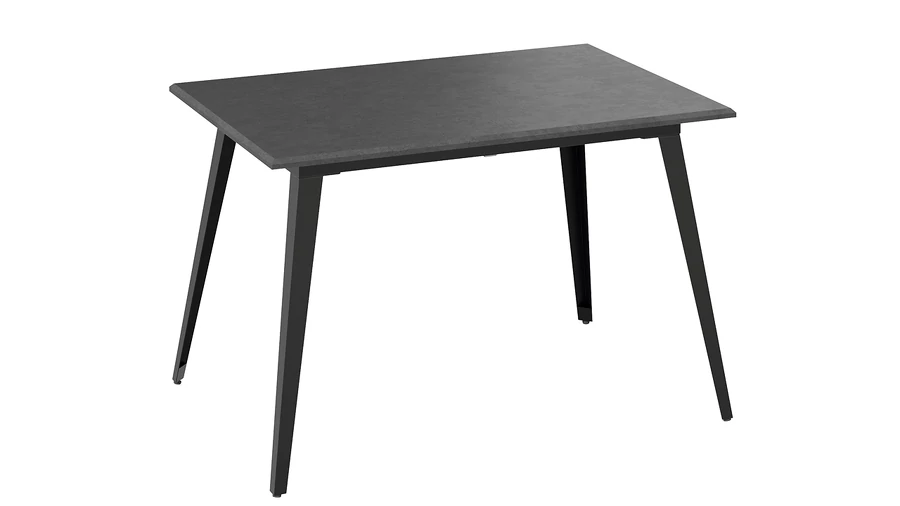 Стол обеденный Равенна Тип 1 Черный муар, Серый бетон