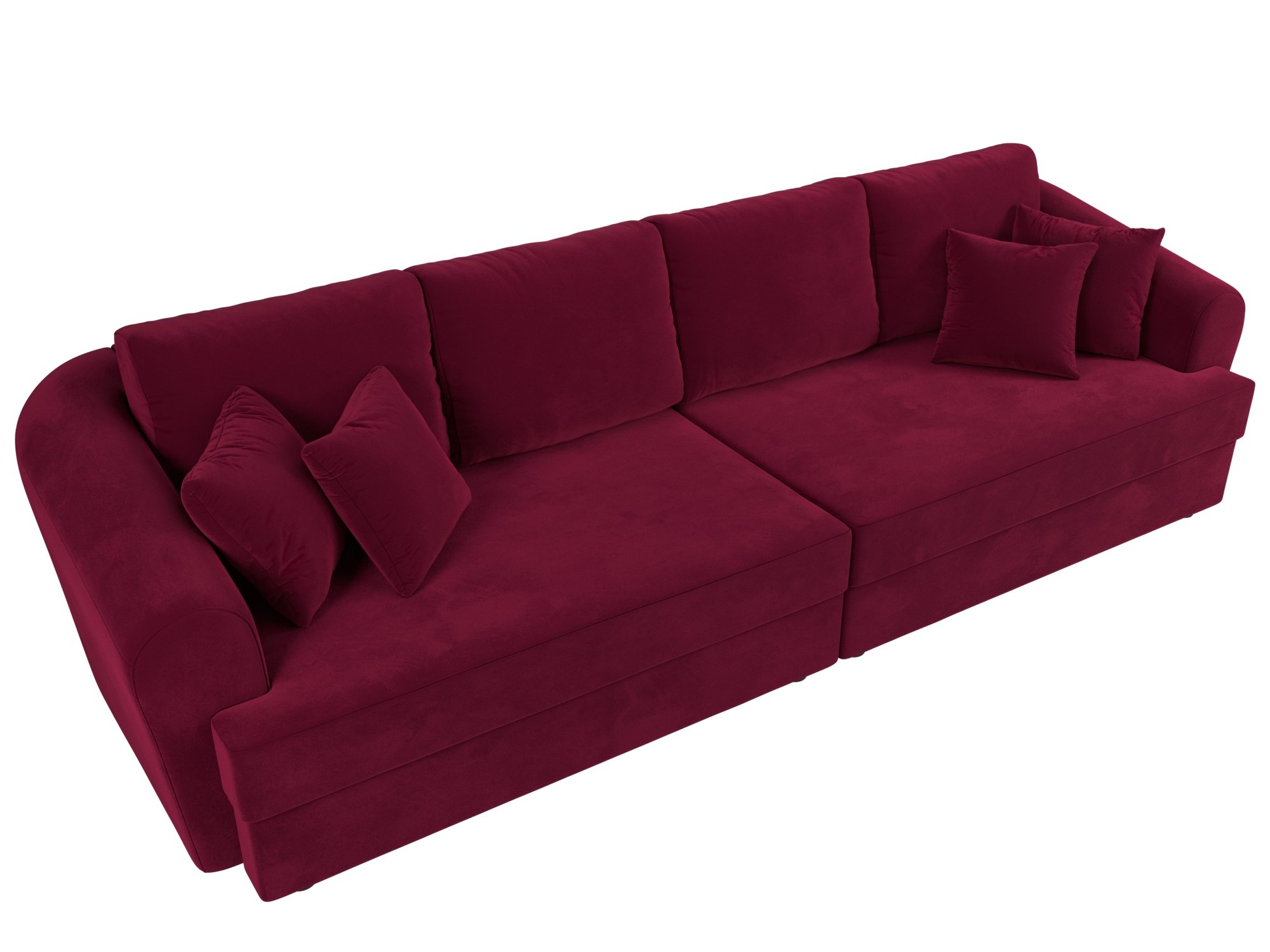 Прямой диван Милтон (Бордовый)