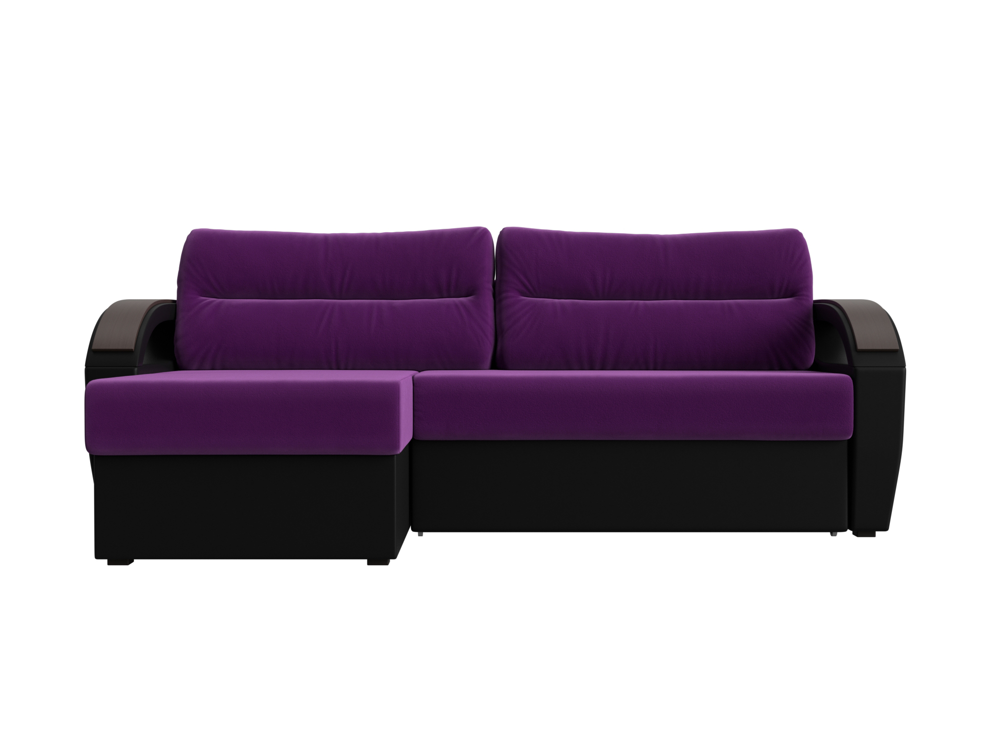 Угловой диван Форсайт левый угол (Фиолетовый\Черный)