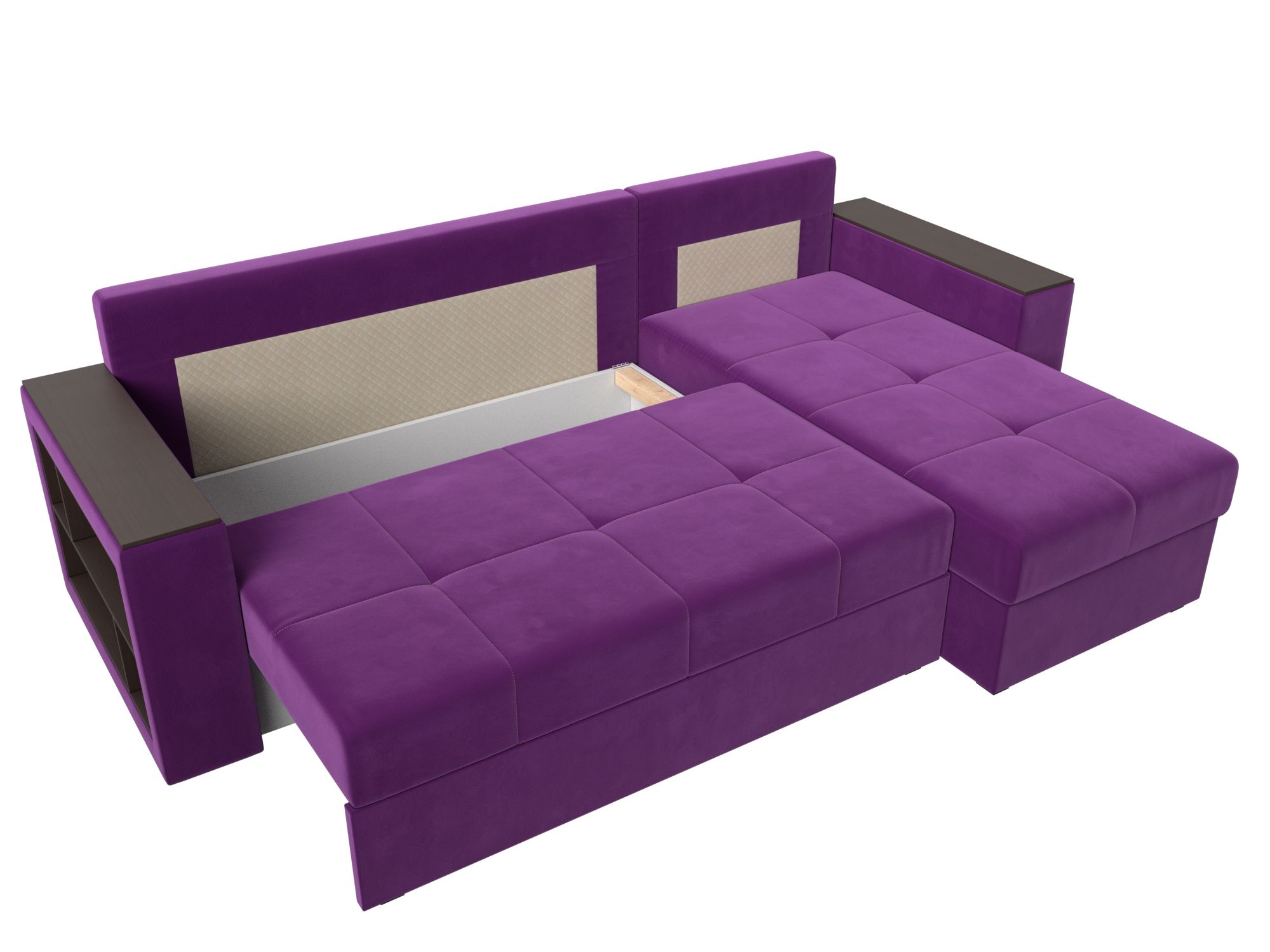Угловой диван Дубай Лайт правый угол (Фиолетовый)