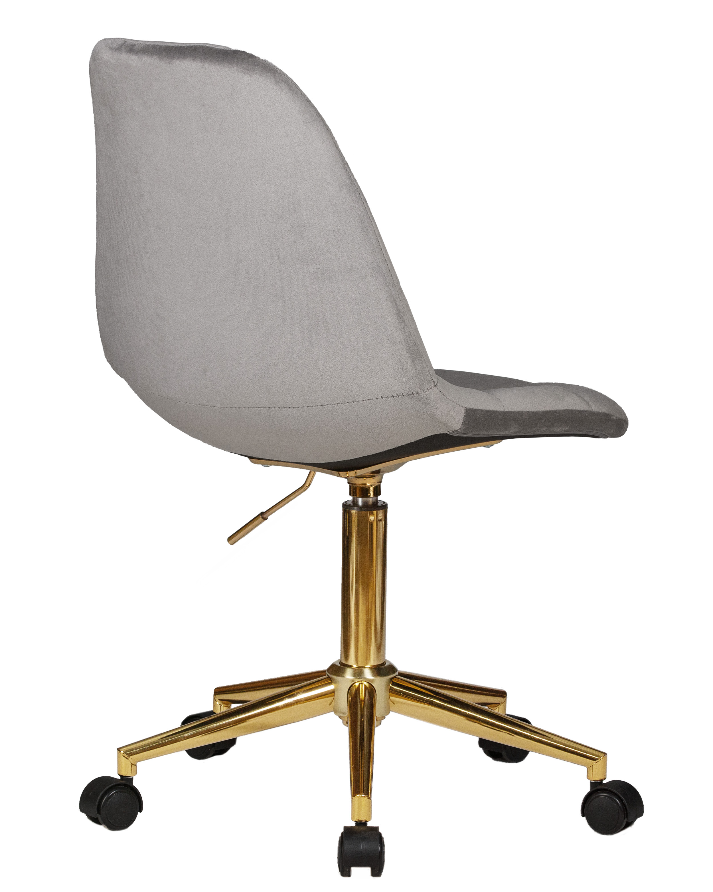 Офисное кресло для персонала DOBRIN MONTY GOLD (серый велюр (MJ9-75))