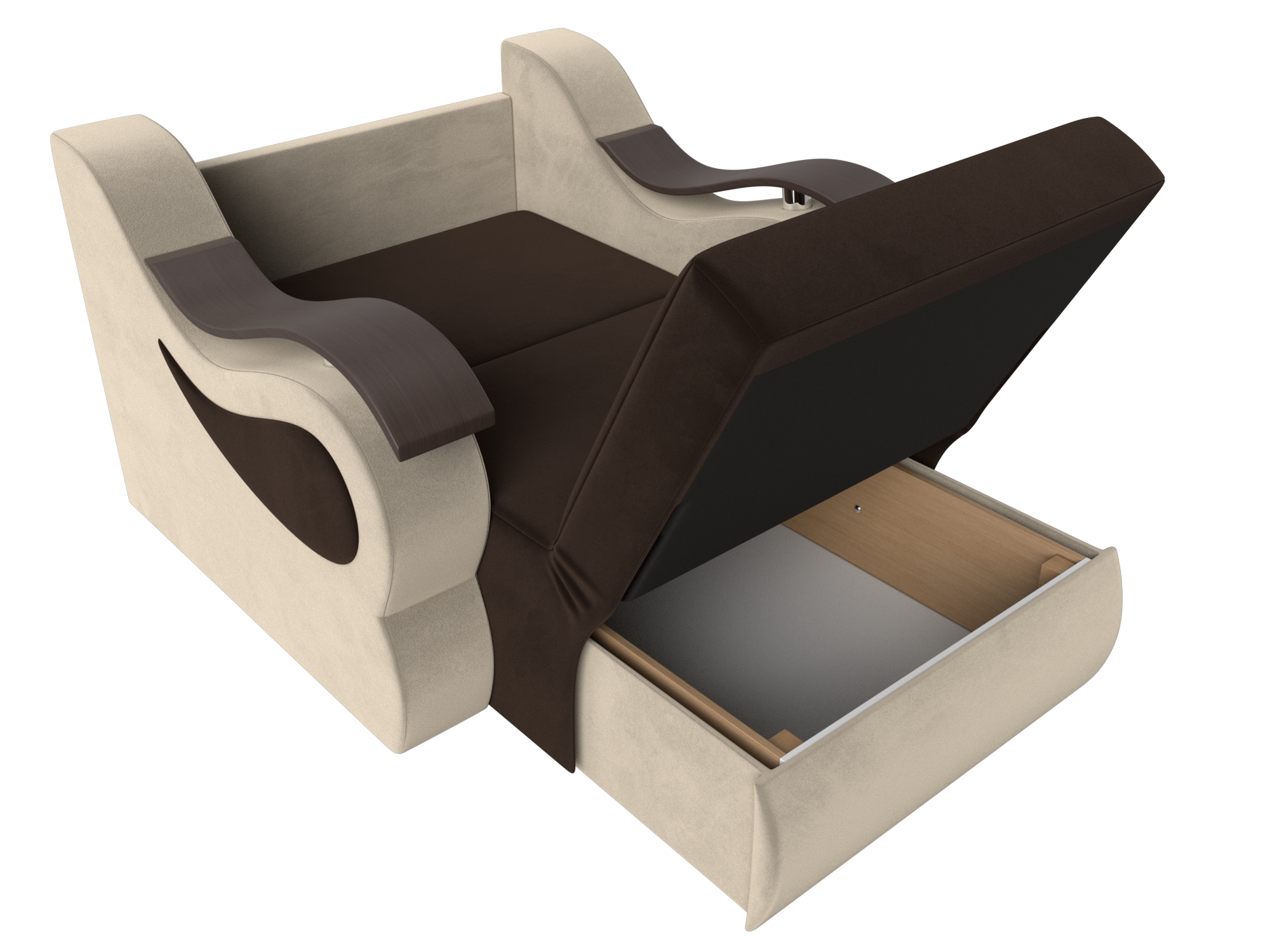 Кресло-кровать Меркурий 60 (Коричневый\Бежевый)