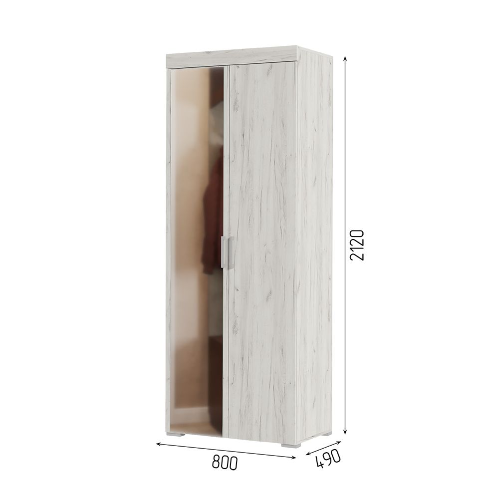 Шкаф 2-х дверный комбинированный Гранд