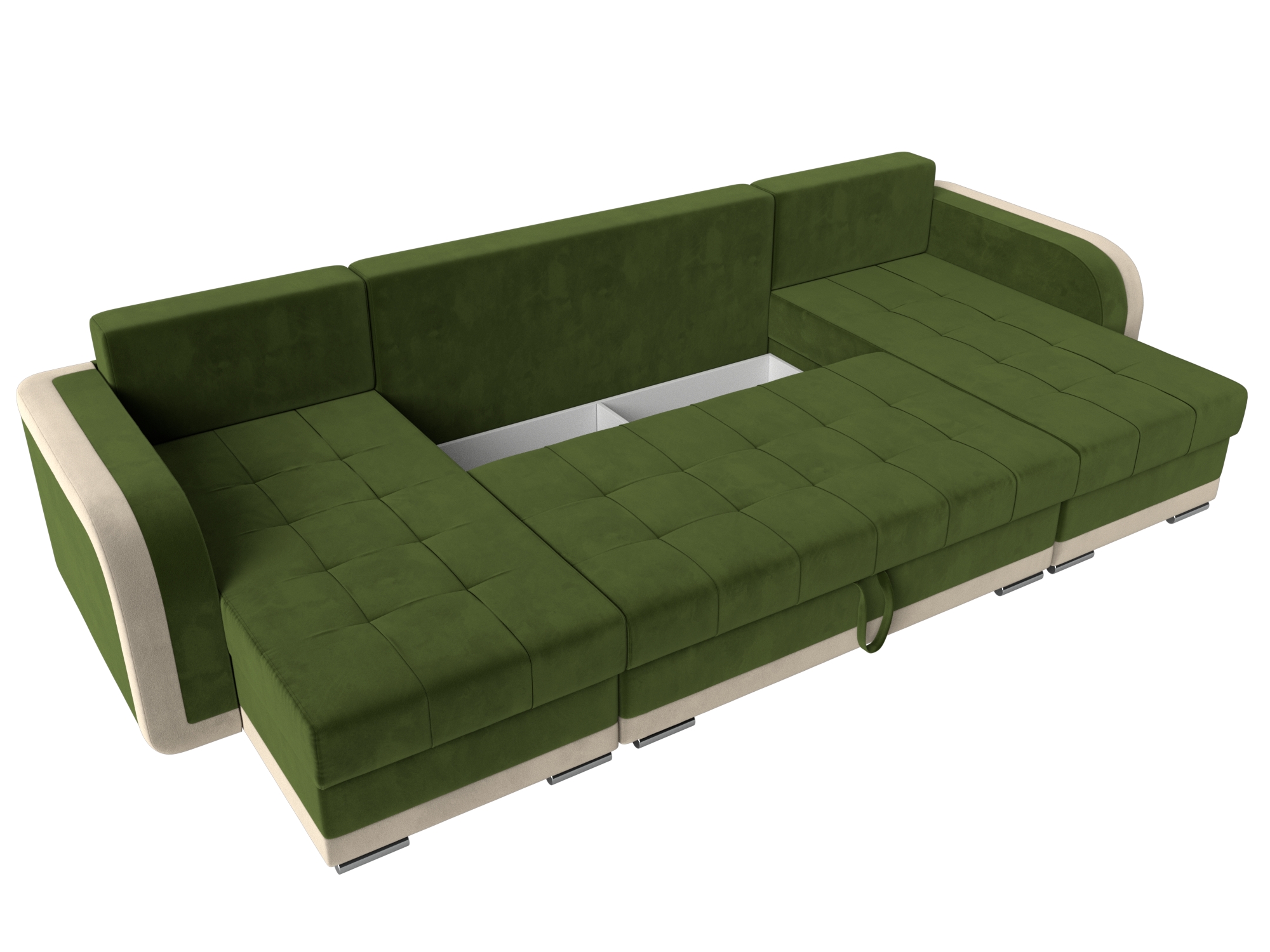 П-образный диван Марсель (Зеленый\Бежевый)