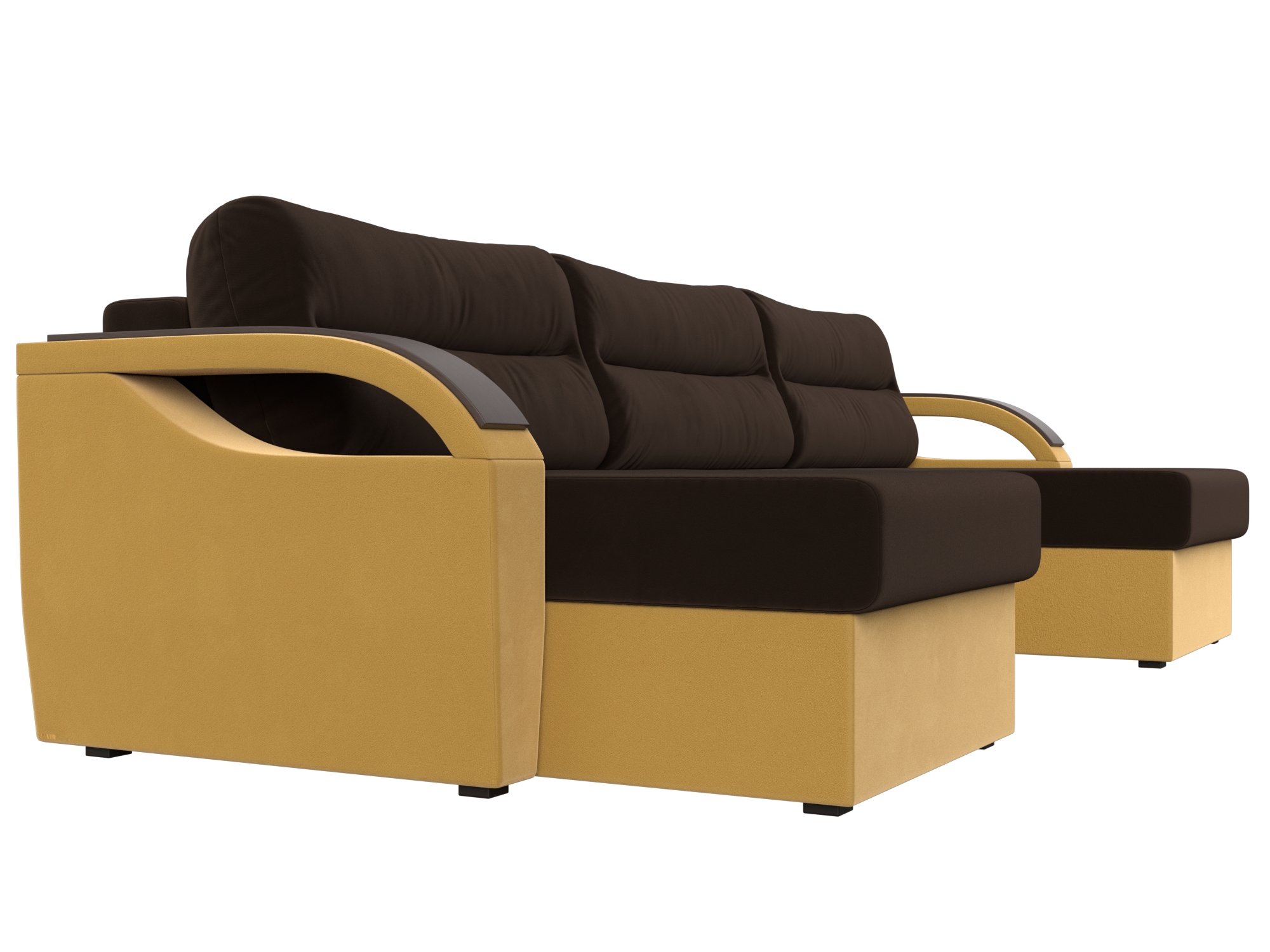 П-образный диван Форсайт (Коричневый\Желтый)