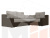 Угловой диван Кронос правый угол (Корфу 02\коричневый)