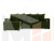 Угловой диван Гермес Лайт левый угол (Зеленый)