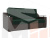 Прямой диван аккордеон Сенатор 140 (Зеленый\Коричневый)