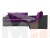 Угловой диван Митчелл правый угол (Фиолетовый\Черный)