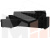 Угловой диван Камелот левый угол (Черный)