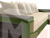 Угловой диван Дубай правый угол (Бежевый\Зеленый)