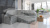 Кухонный диван Лондон со спальным местом (велюр серый)