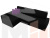 Угловой диван Версаль левый угол (Черный\Фиолетовый)