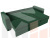 Угловой диван Принстон правый угол (Зеленый\Коричневый)