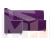 Кухонный угловой диван Мирта левый угол (Фиолетовый)
