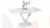 Стол обеденный Салерно Тип 1 Белый муар Стекло матовое белое