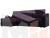 Угловой диван Меркурий левый угол (Фиолетовый\Черный)