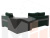 Угловой диван Митчелл правый угол (Зеленый\Коричневый)