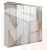 Шкаф Патрисия 5-дверный (2+1+2) с зеркалом крем корень глянец