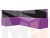 Кухонный угловой диван Кристина левый 
угол (Фиолетовый\Черный)