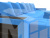 П-образный диван Дубай полки слева (Голубой)