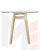 Стол обеденный DOBRIN HENRY`90 GLASS (столешница стекло, деревянное основание)